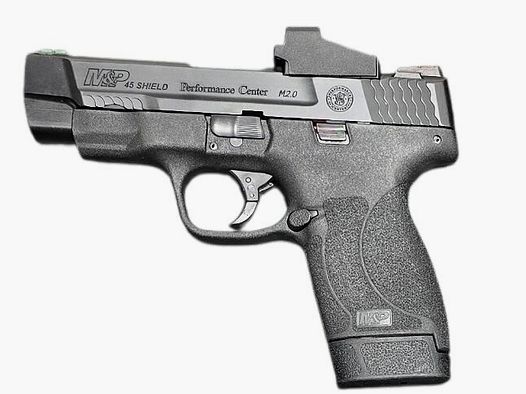 S&W Pistool PC M&P45 Shield M2.0 met 4MOA Red Dot, Performance Center 45ACP inclusief Red Dot en CO Wittness