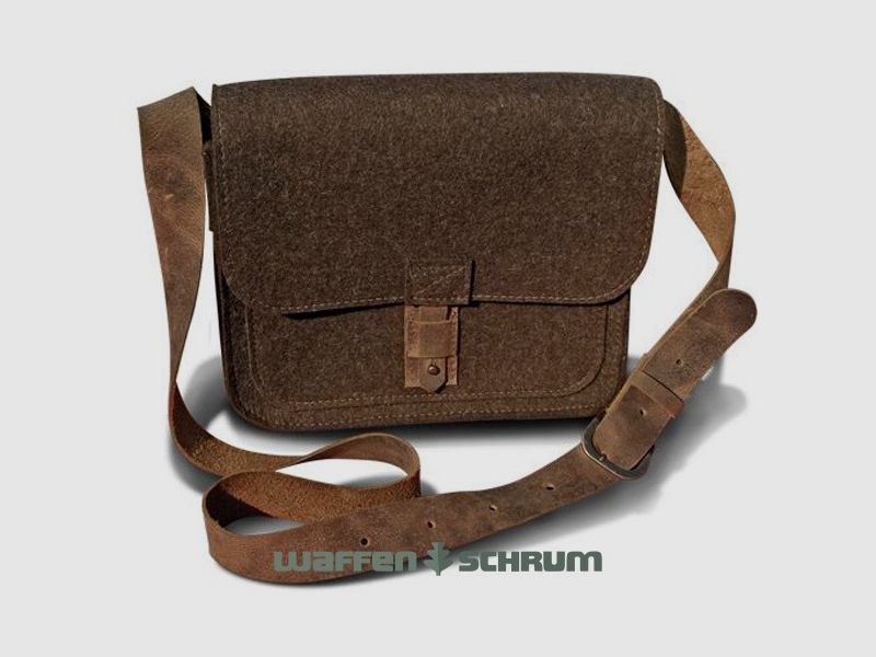 Waldkauz Filz-Jagdtasche braun, querformatig
