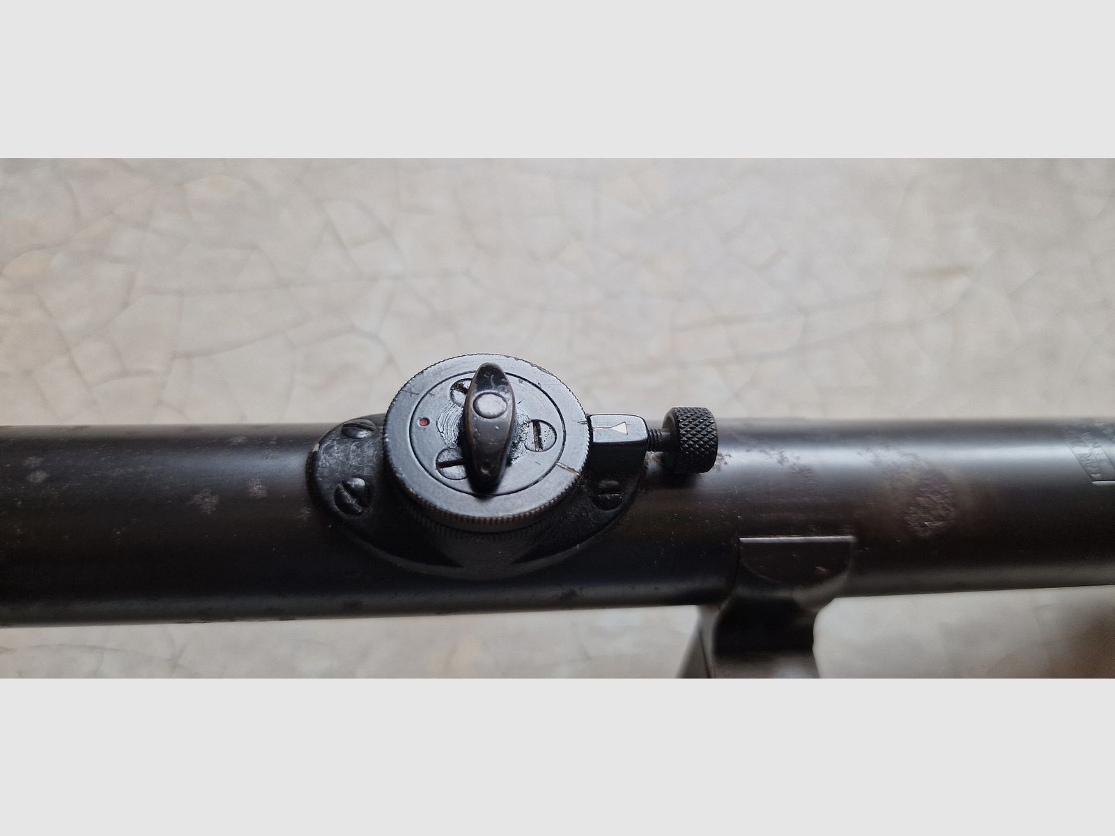 Historische scope Carl Zeiss Jena „Zielsechs“ (6x) – stalen barrel – WO2 / naoorlogs, afbeelding 9 van 10