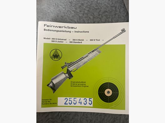 Feinwerkbau Mod. 300 universal ( cal.4.5mm )