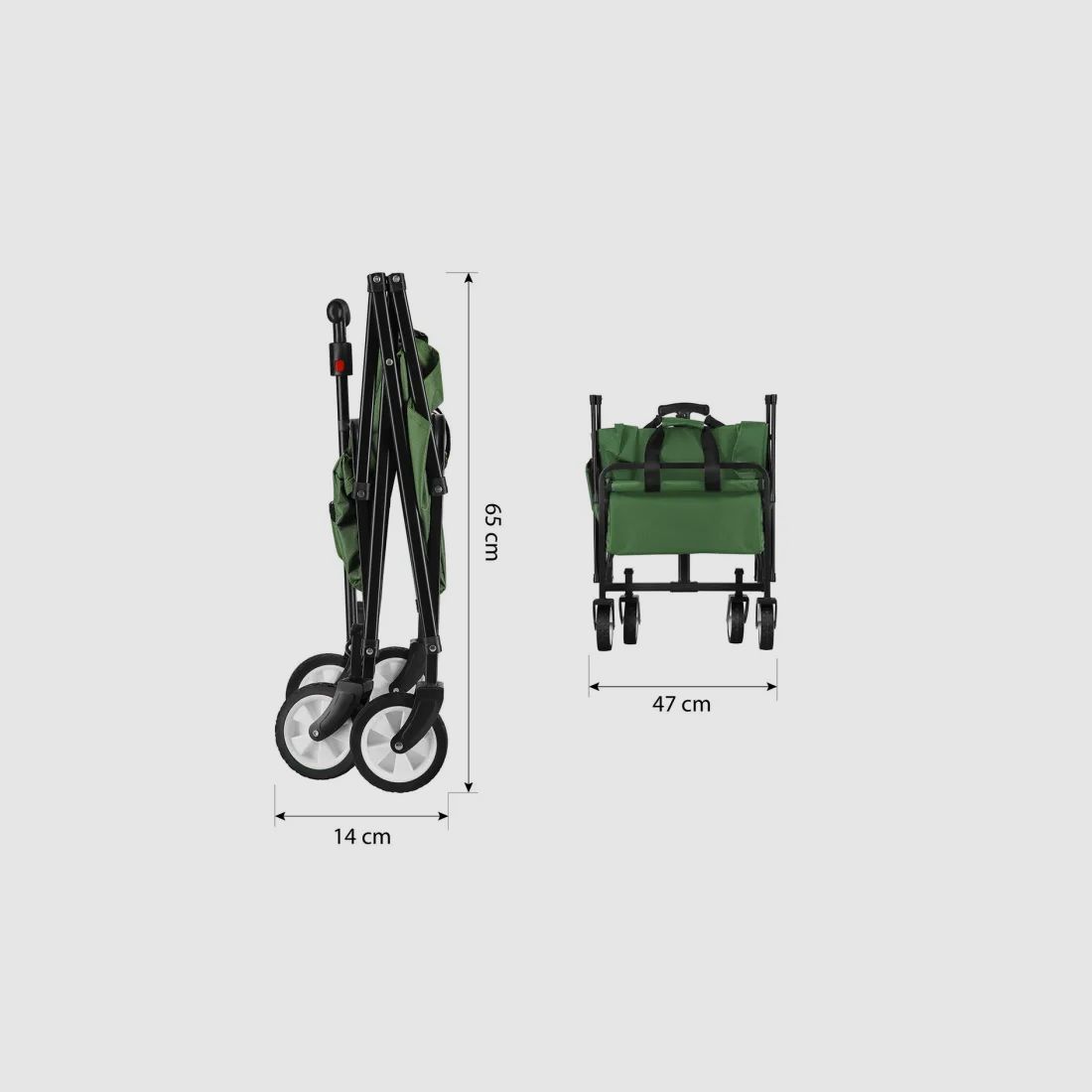 NC1602 Handcart Green 75L Nils Camp