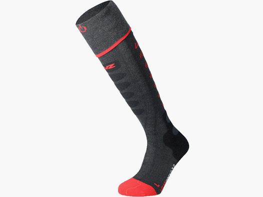 Lenz Pair of heated socks 5.1 Toe Cap® (Anthracite/red, size 45-47)
