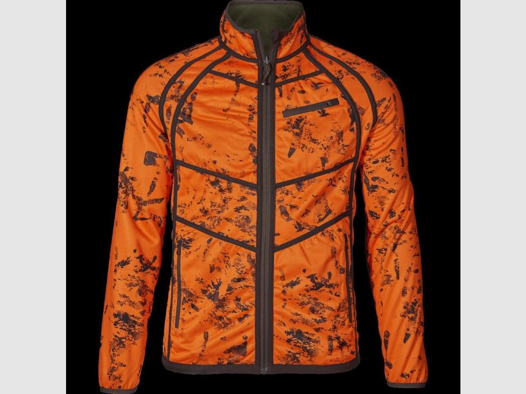 Seeland Herren Fleecejacke Vantage Reversible Pine Green/InVis Orange Blaze