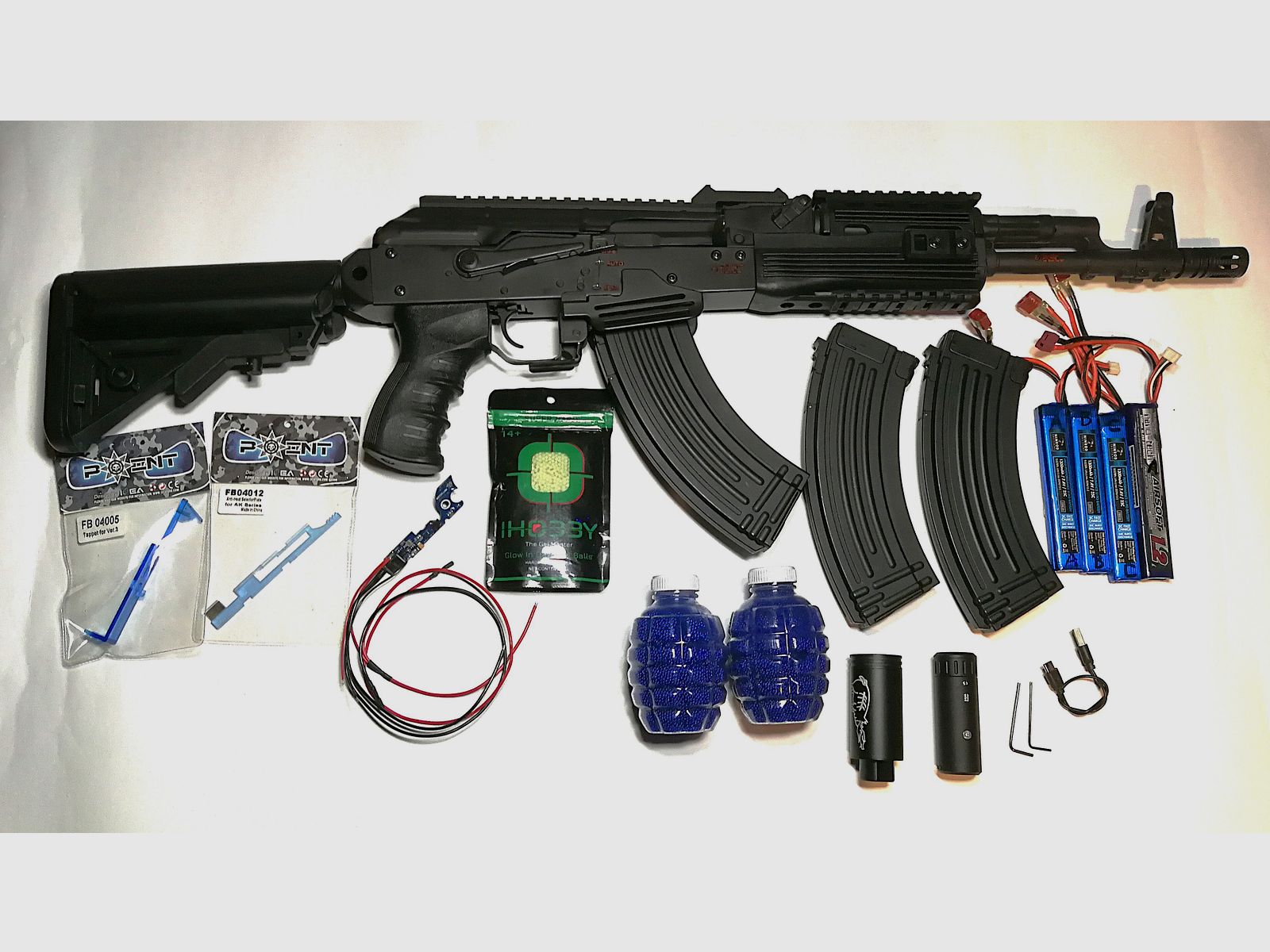 AK 74 Gel Blaster mit viel Zubehör