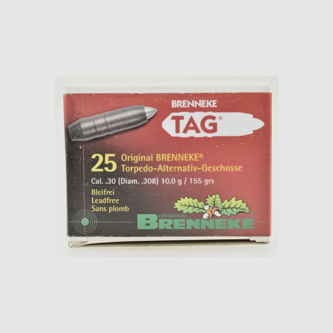 25 Brenneke Geschosse -bleifrei- .308 - 155gr. TAG bleifrei