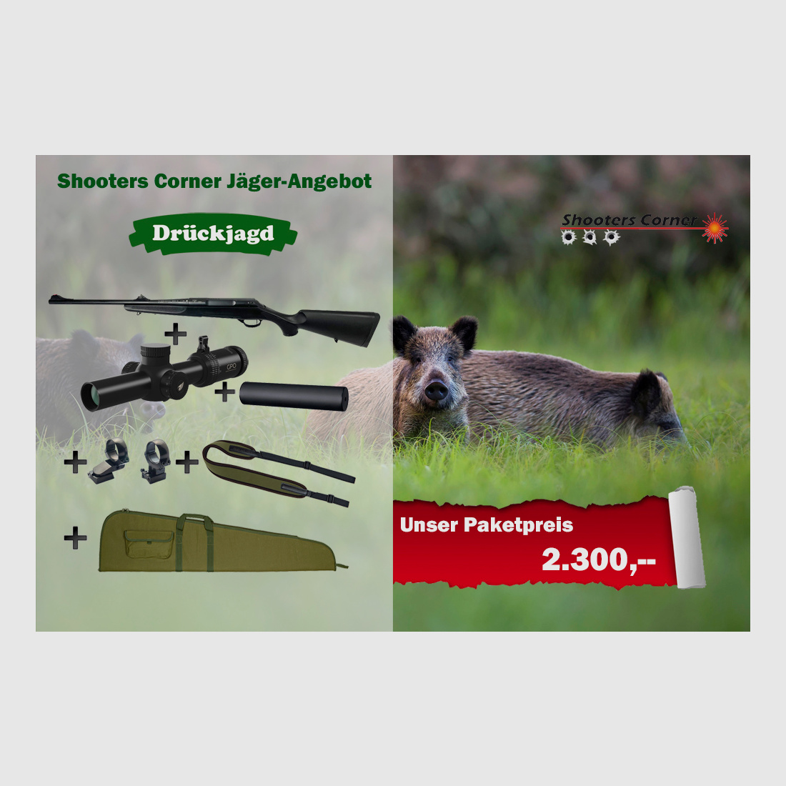 Haenel J10 Pro Jäger-Paket "Drückjagd" Kal. .308 Win