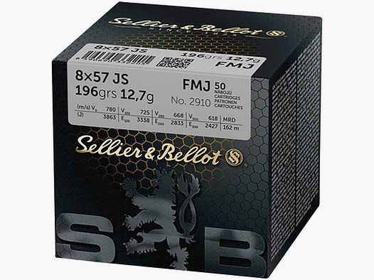 Sellier & Bellot 8x57 IS, Vollmantel 196 gr - 50 St.
