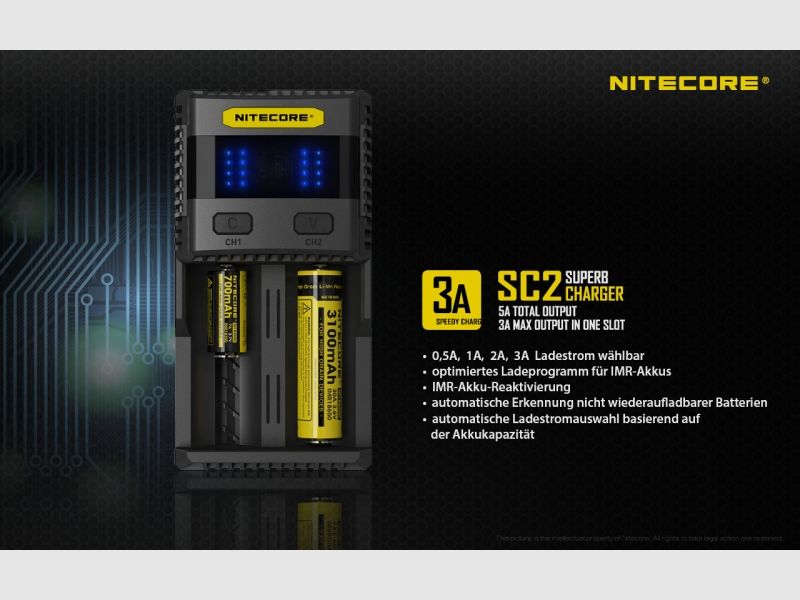 Nitecore SC2 3A Schnelllader