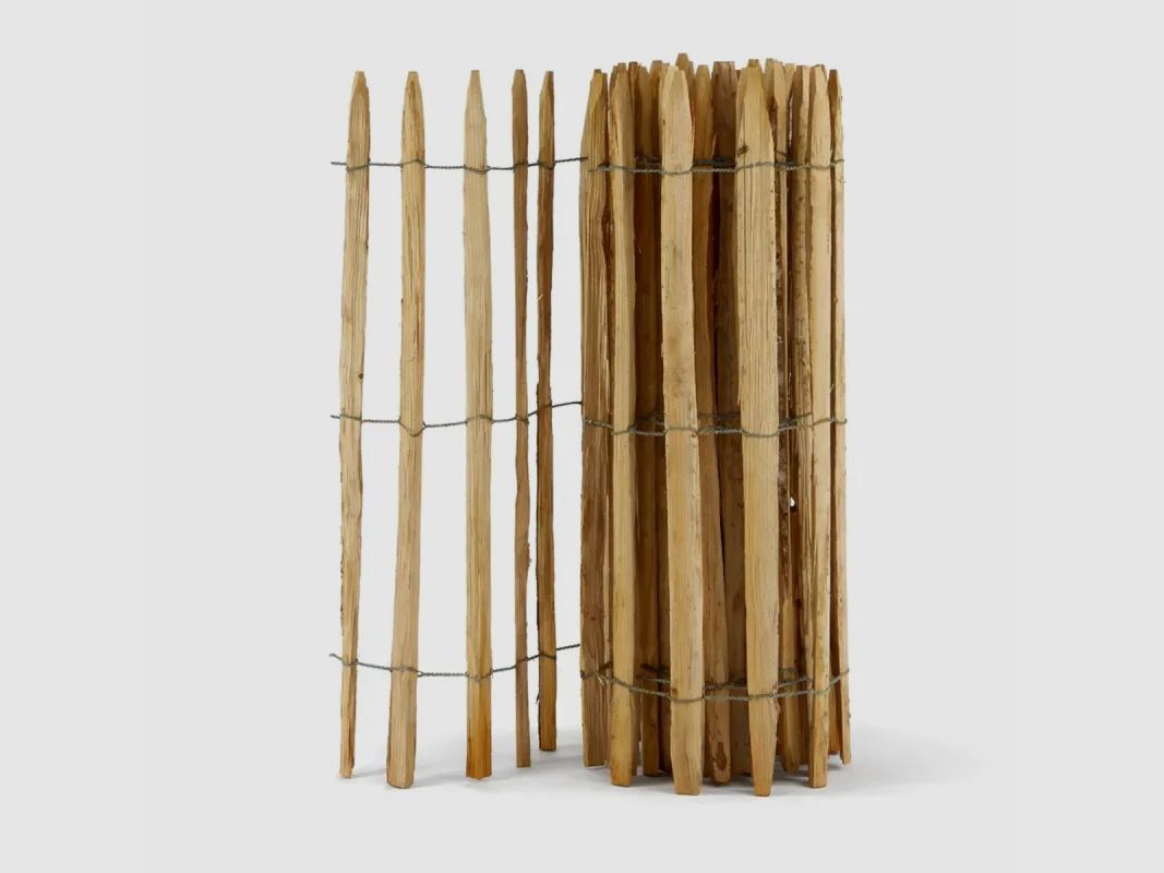 Zäun aus PEFC-zertifiziertem Kastanienholz - 10m x 1m - Abstand 6-7 cm, Bild 4 von 9
