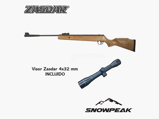Wiatrówka Snowpeak – Zasdar GR1250W drewno Gas Piston. 5,5 mm z lunetą 4×32 mm.