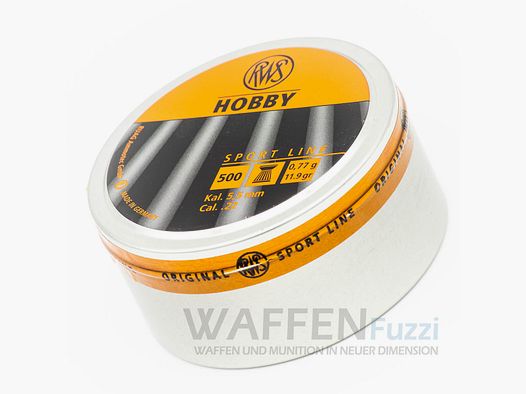 RWS Hobby Vlakkop Diabolo Kaliber 5,5mm 0,77g 500 stuks.