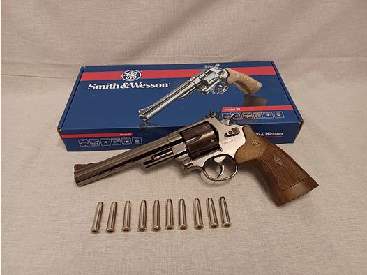 Smith & Wesson M29 - 6,5" / hochglanzbrüniert / 4,5 mm Diabolo / CO2 / Revolver / OVP (106)