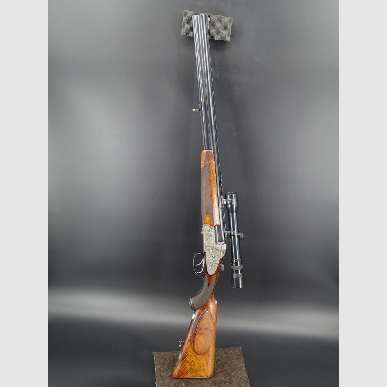 Bockbüchsflinte + WL # 33 Franz Sodia Gravur Seitenplatten Bj 1945 Sammlungsauflösung