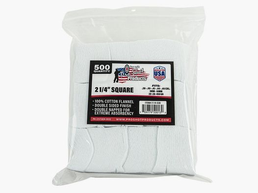 500 patches 2 1/4" square .38 to .45 + 410 to 20GA