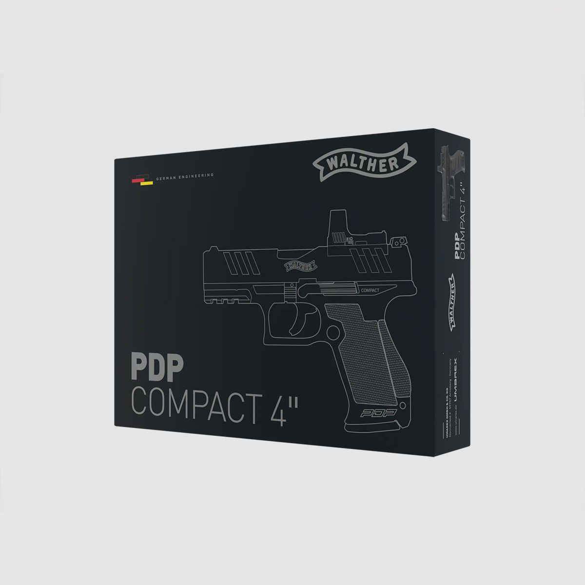 PISTOLE CO2 – UMAREX – WALTHER PDP COMPACT 4" BLK Set | 4,5 mm (.177) BB, CO₂, < 3,0 J, image 5 sur 6