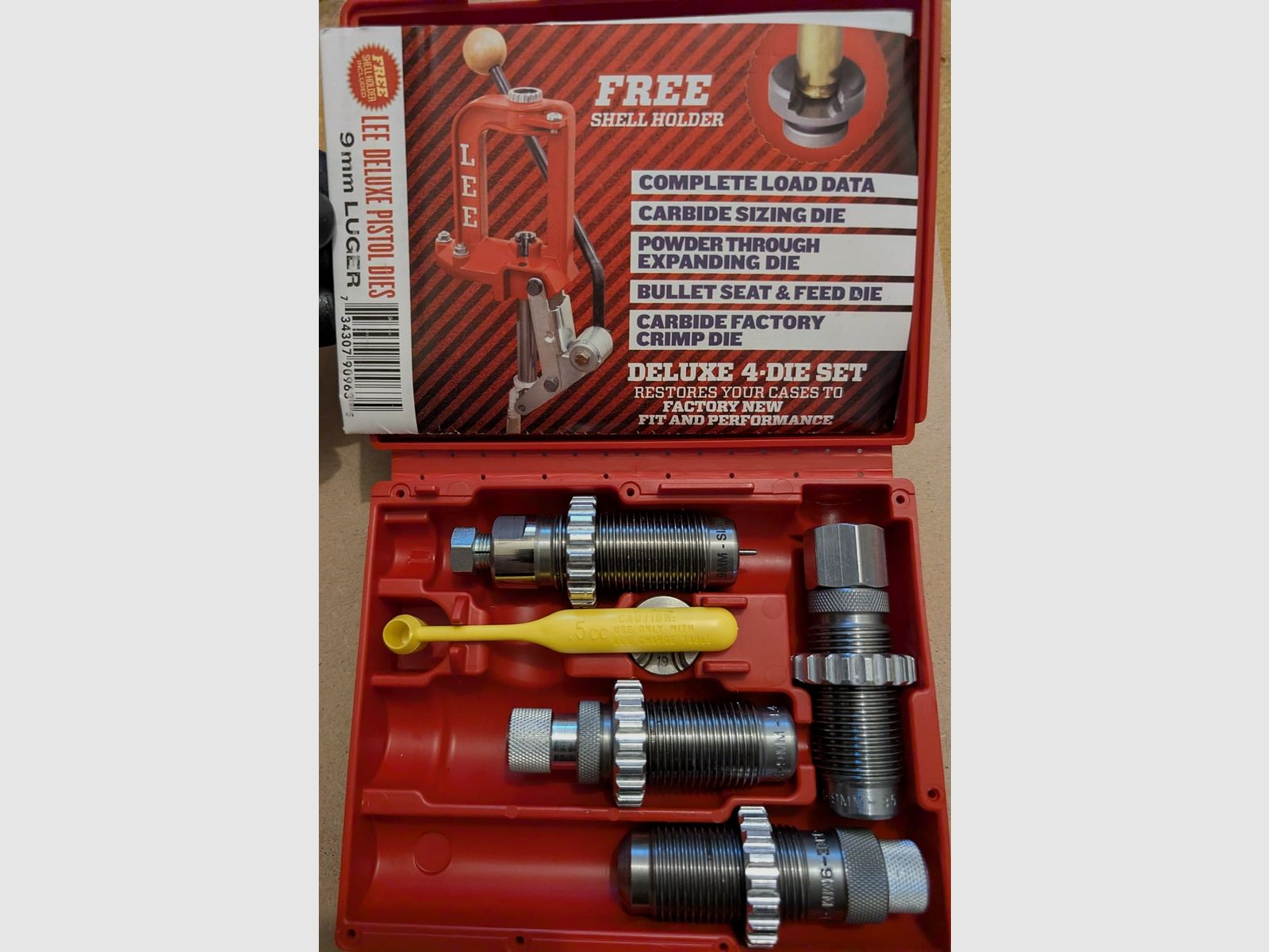LEE PRECISION Carbide 4-częściowy zestaw matryc die | 9 mm Luger | NOWY