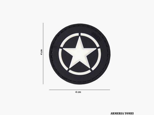 PATCH – 3D PVC ALLIED STAR BLACK #18044
