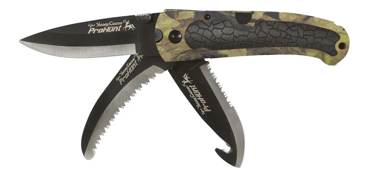 Cuchillo de Caza 3 Lamas Keos Verney Carron Camuflaje Forestal, imagen 2 de 2