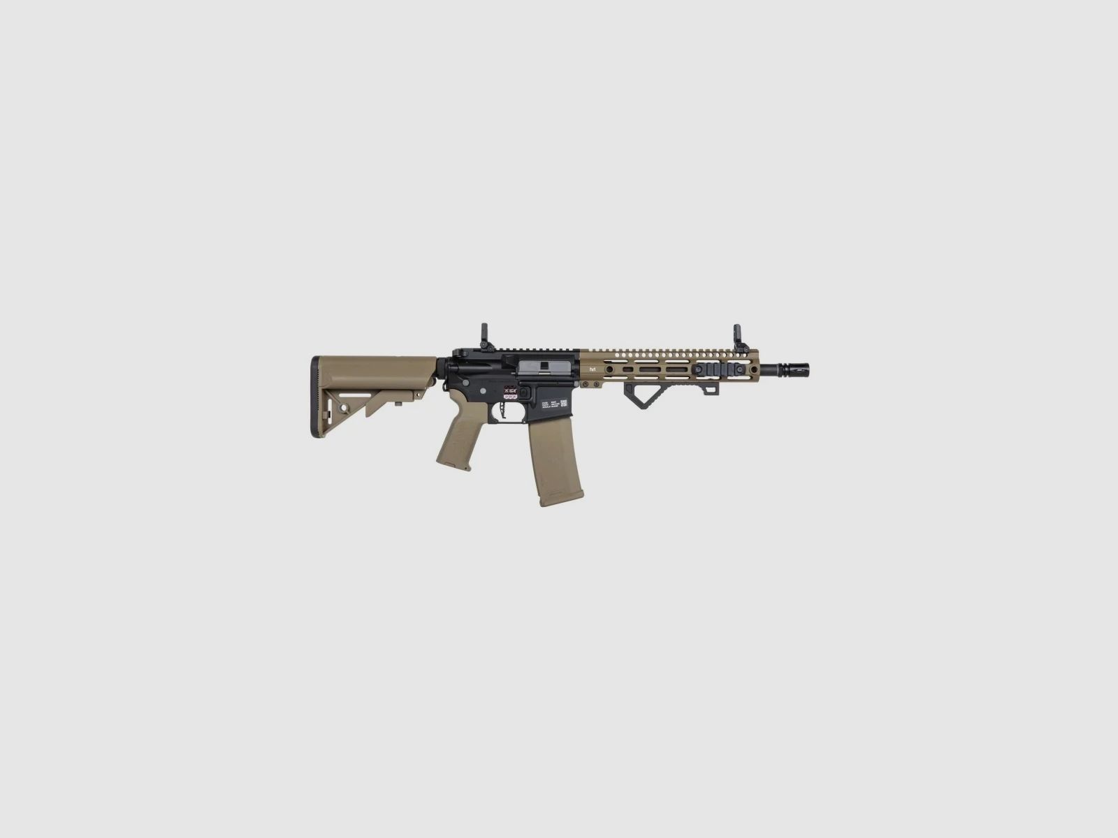 SA M4 Carbine M-LOK (SA-P20 PRIME™ Aster II ETU BLDC™) Rifle Airsoft Libre a partir de 18 - Negro/Tan -F-