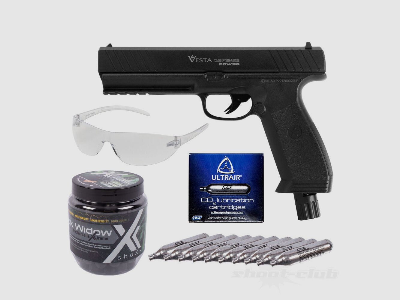 Vesta Defense	 PDW.50 + Co2 + Black Widow + Wartung + Brille