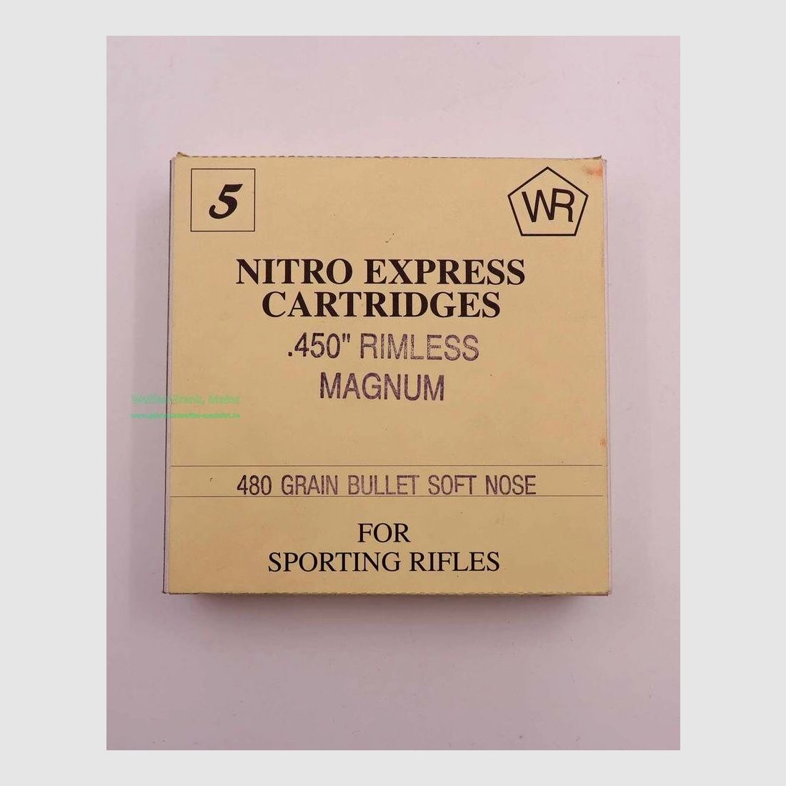 Wolfgang Romey Belgium Rifle Cartridges .450 Rimless Magnum/Rigby