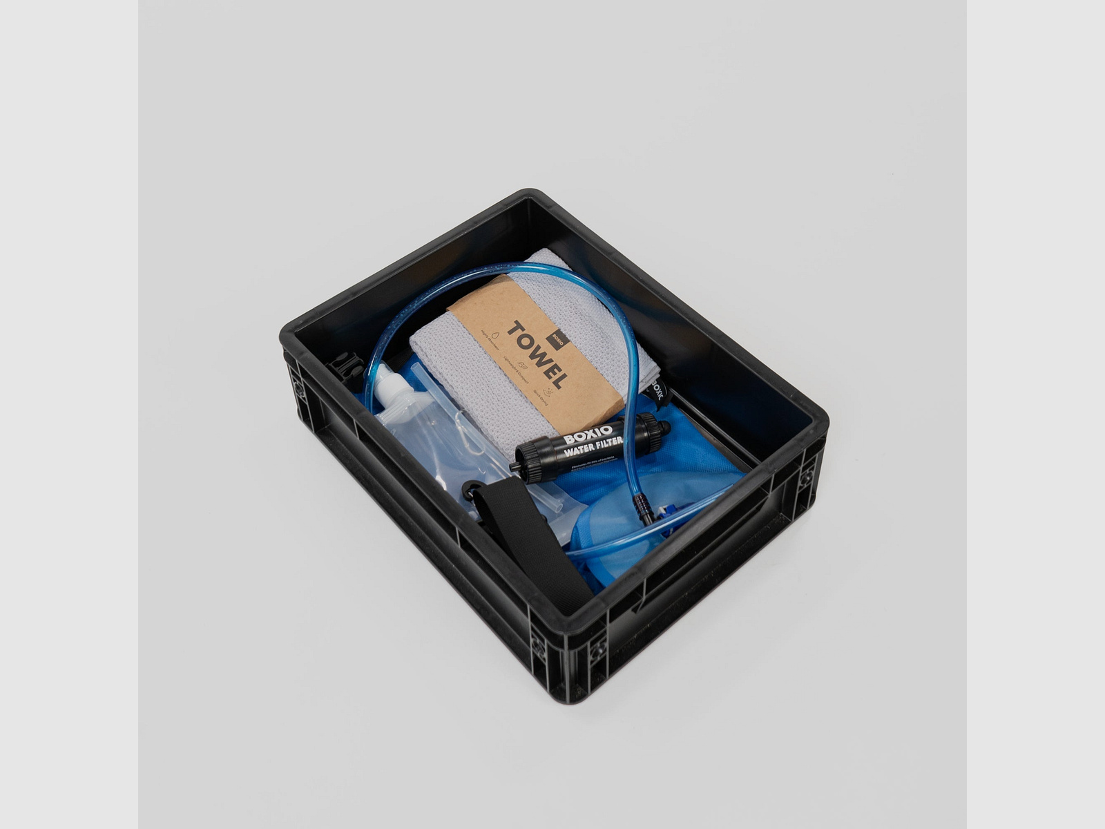 Camping wasbak en waterfiltersysteem I BOXIO WASH MAX +