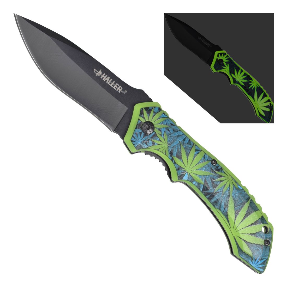 Taschenmesser glowing floureszierend Weed