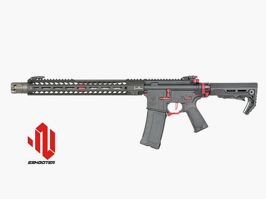 Strike Industries 15.5" Raiders Competition S-AEG mit Eshooter ETU, rote Elemente