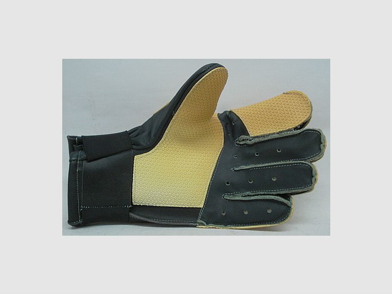 Schießhandschuh 5 Finger - Mod.Standard, schwarz/weiß