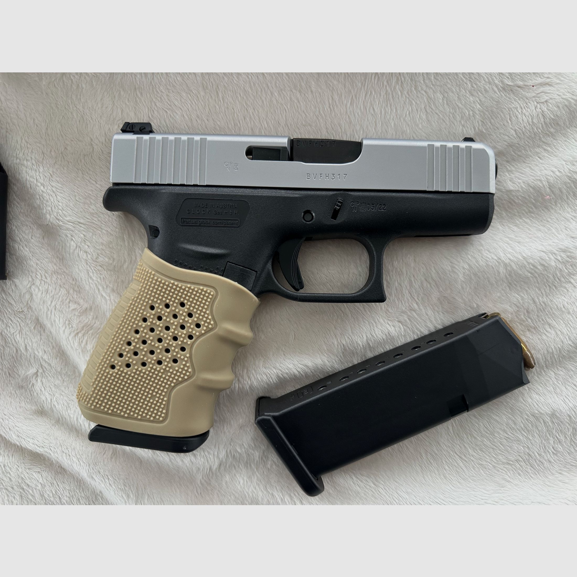 Glock 43X Silver Slide - Silber in 9mm - NEUWERTIG