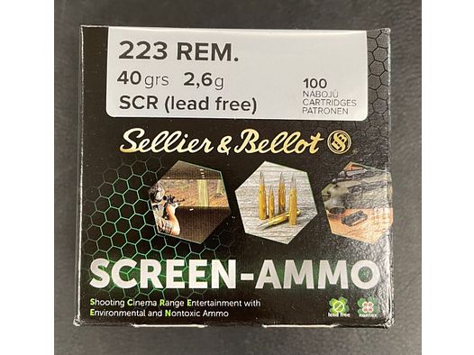S&B	 Screen-Ammo SCR Zink 2,6g/40grs. 100 Stk. Auf Lager