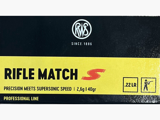 RWS .22lr Rifle Match S 40grs - 500 Schuss