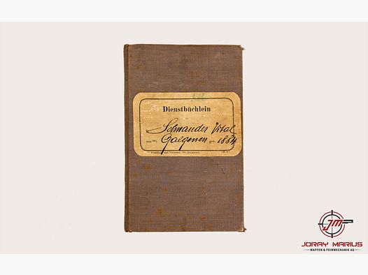 Dienstbüchlein eines Oberleutnants, geb. 1884