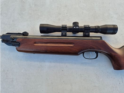 Weihrauch HW 35 Luftgewehr, Kaliber 4,5mm, mit Zielfernrohr und Schalldämpfer