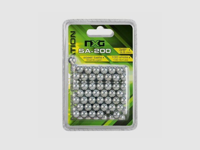 NXG SA-200 Steel ø 3/8"" / 9,5 mm, Stahlkugeln, 100 St.