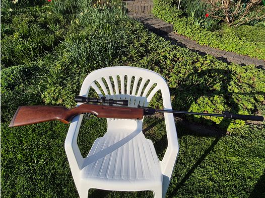 Weihrauch HW 35 Luftgewehr, Kaliber 4,5mm, mit Zielfernrohr und Schalldämpfer