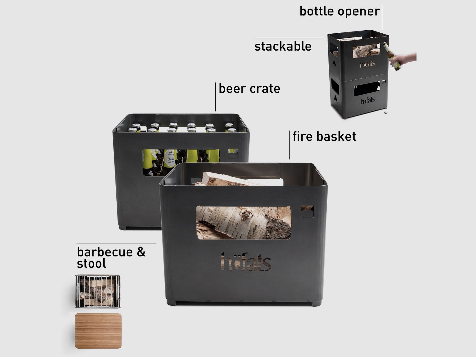 Höfats Beer Box fire basket hunting, image 4 of 4