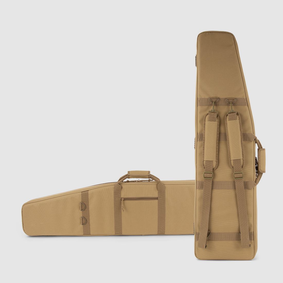 Winter Waffentasche W4 110 cm – wasserabweisend, abschließbar, abnehmbare Rucksackgurte (Dune)
