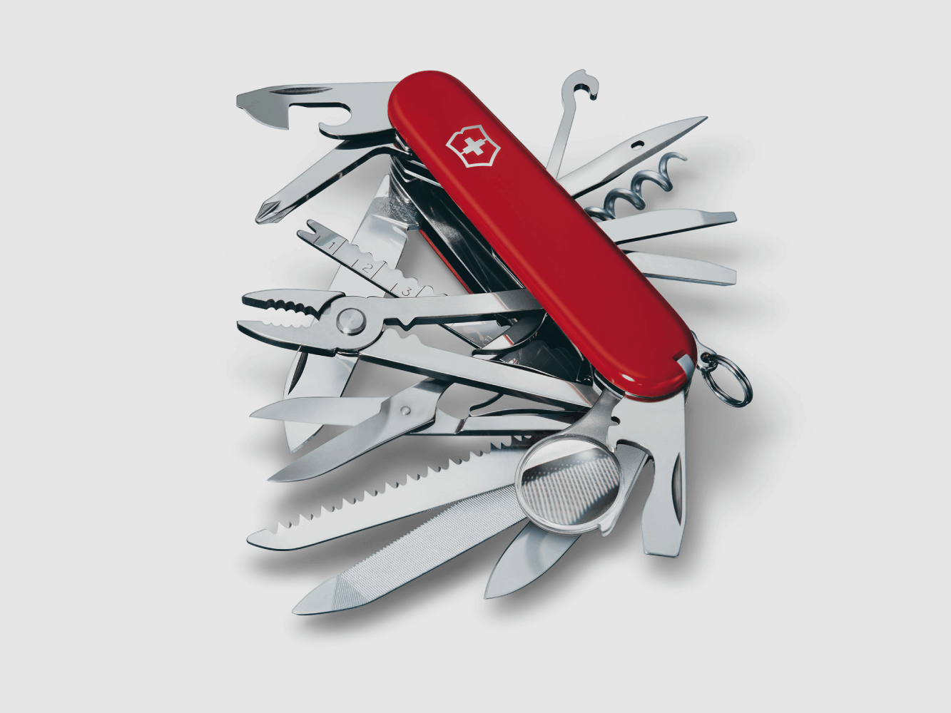 Victorinox Szwajcarski nóż Swiss Champ z 33 funkcjami Czerwony, zdjęcie 2 z 4