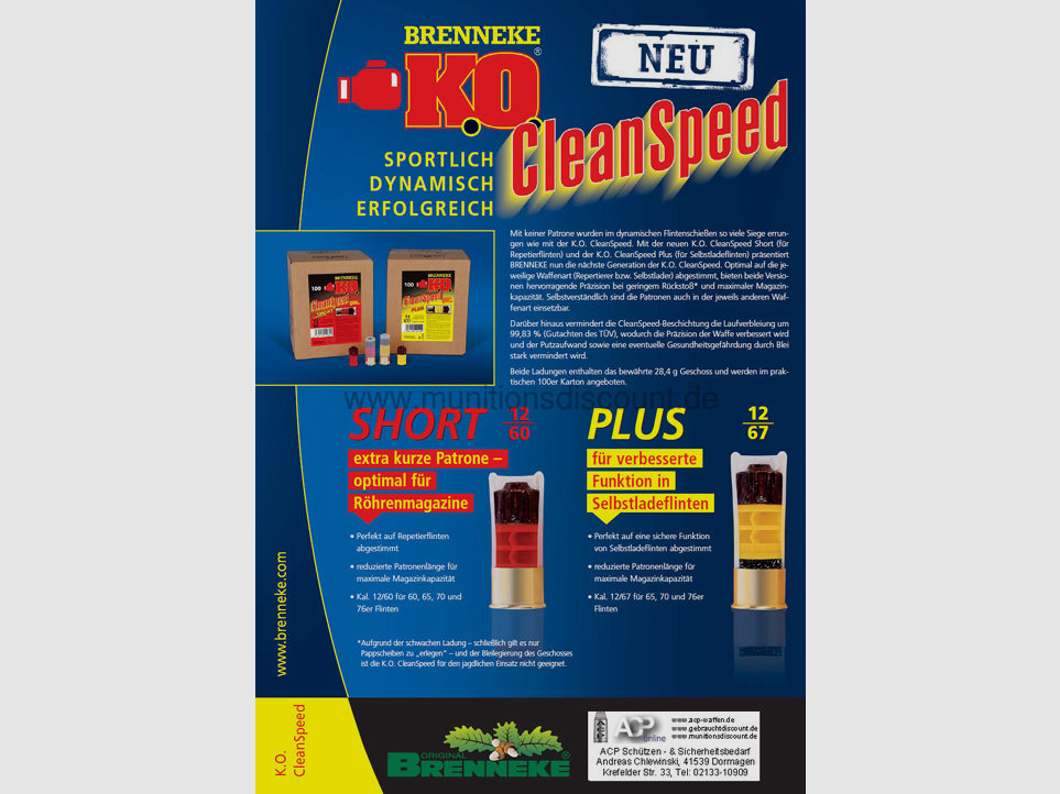 Brenneke K.O. Clean Speed PLUS