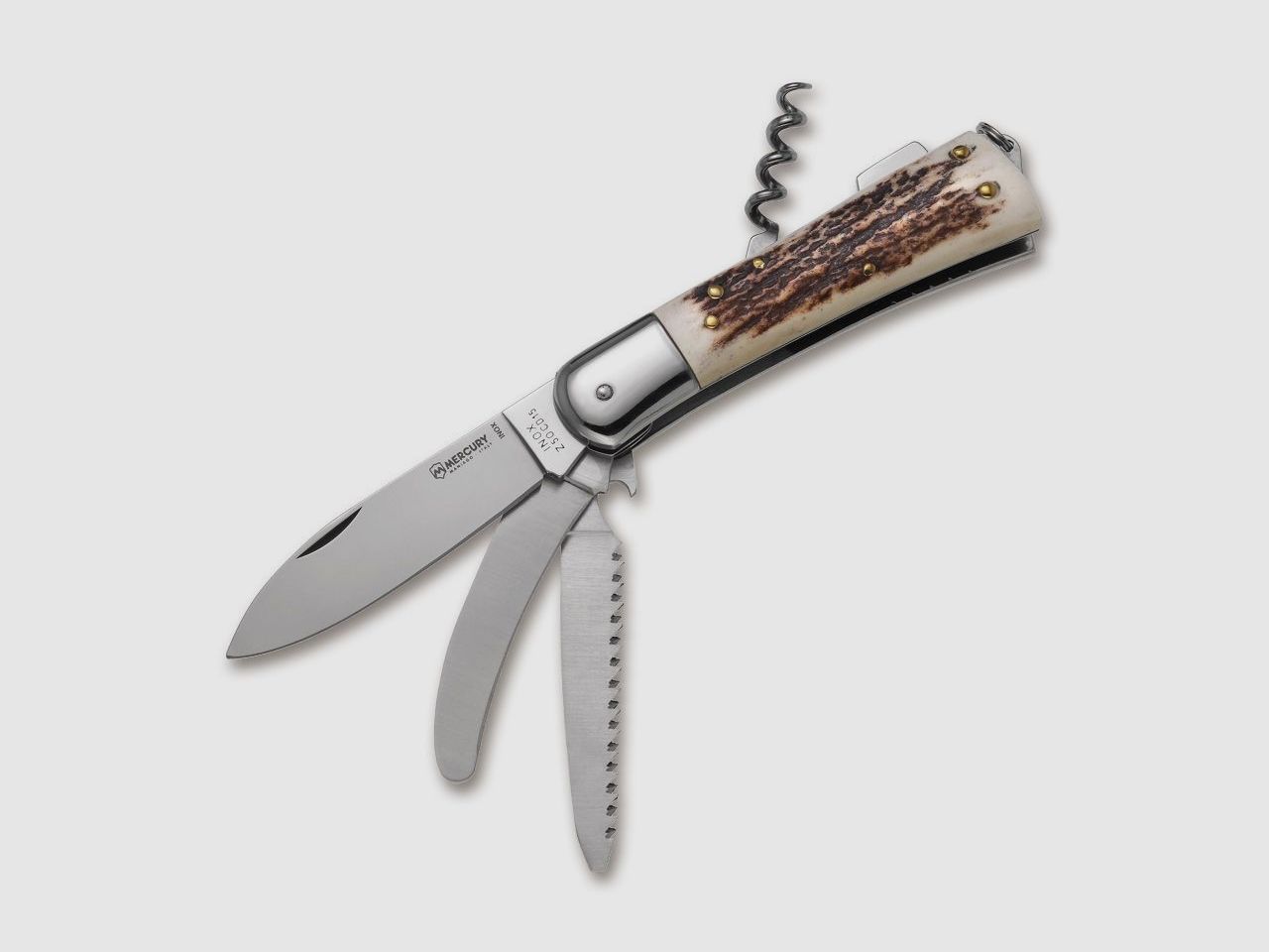 Taschenmesser 980-4CGKDC Jagd Sge Aufbruchklinge Hirschhorn 42a konform legal fhren