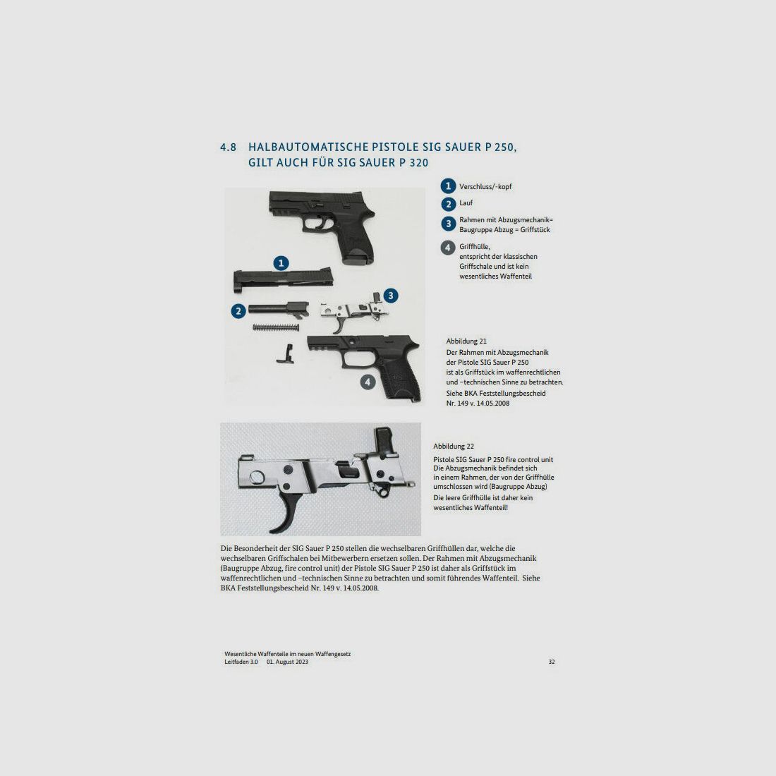 SIG SAUER P320 COMPACT Module de Poignée/Coque de Poignée Taille: L