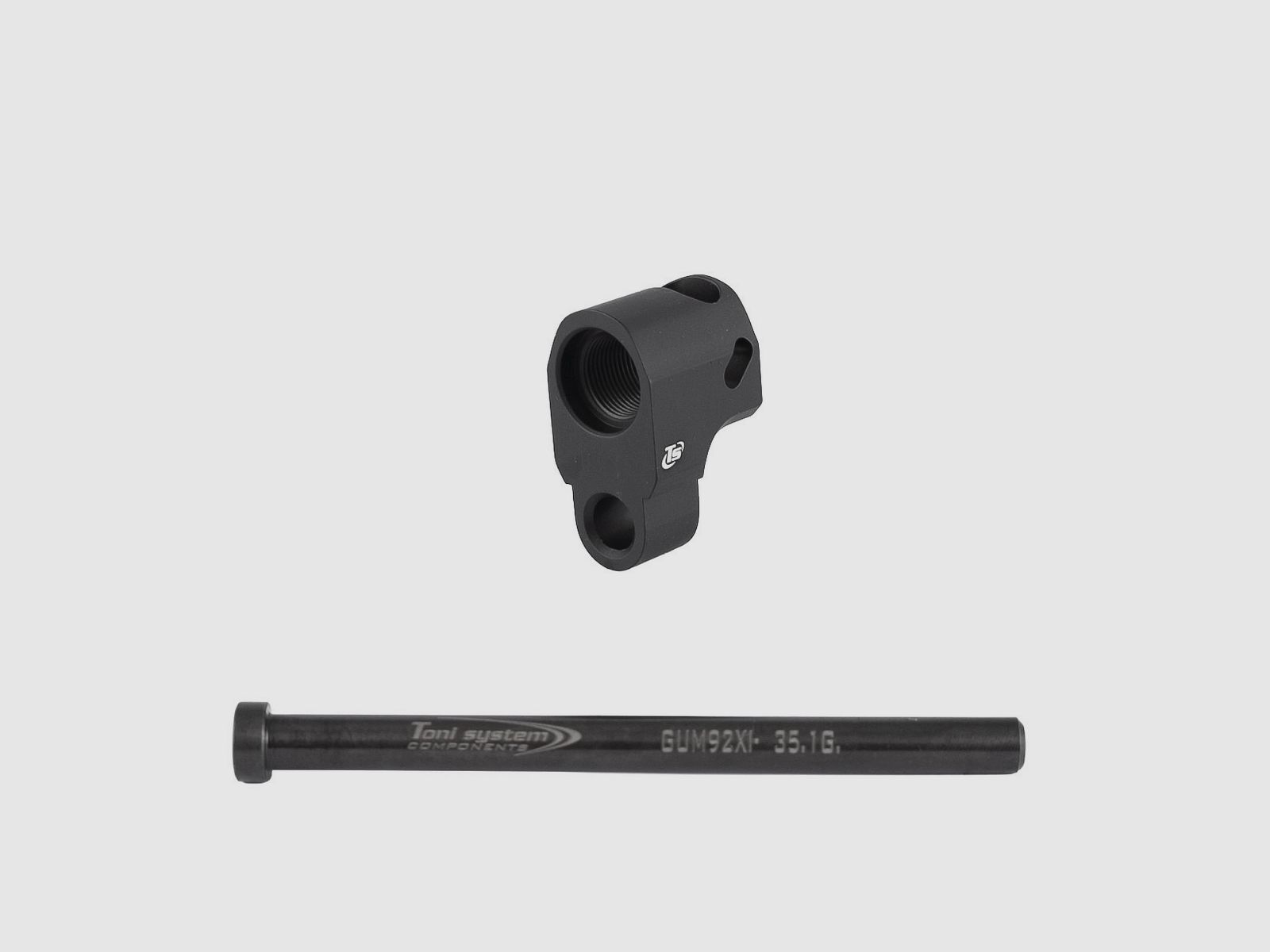 Kompensator für Beretta 92XI mit Stahlfederführung - TONI SYSTEM/Compensator for Beretta 92XI with steel spring guide - TONI SYSTEM *  ITEM CODE 92XIV6MI-BK