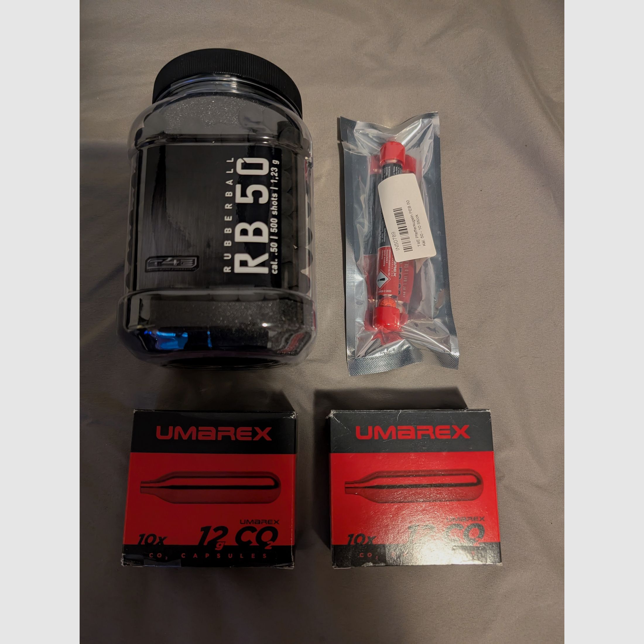Umarex T4E - Munition & CO2 Kapseln (cal. .50) - Set