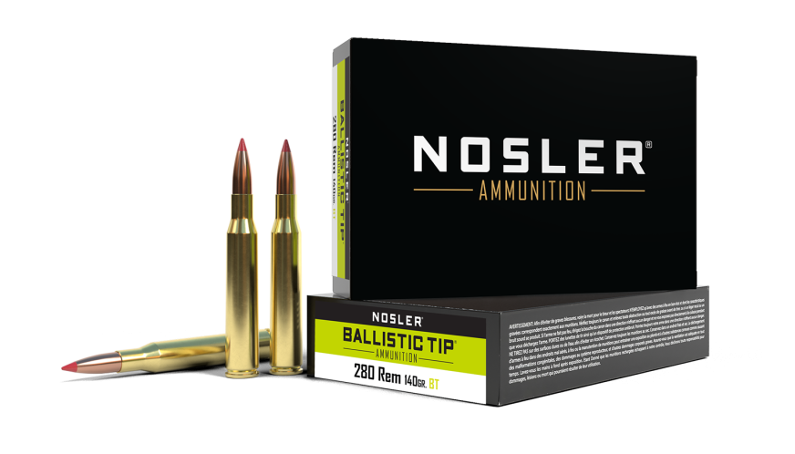 Box mit 20 Patronen Kal. 280 Remington Nosler Ballistic Tip 140 grs 40073
