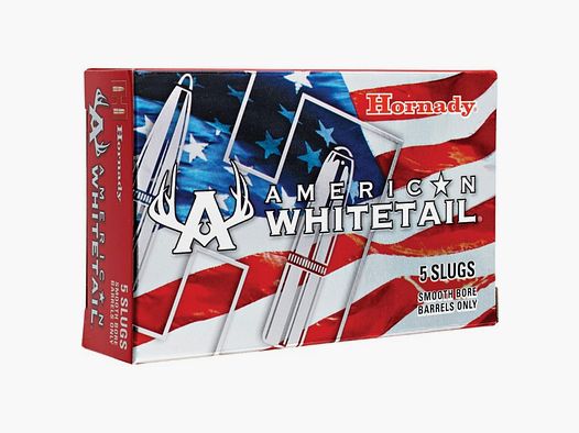 Munición Escopeta HORNADY AMERICAN WHITETAIL SLUG 12 GA RIFLED SLUG 1 OZ- Caja 5