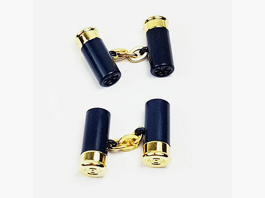 Lovergreen Manschettenknöpfe Motiv Manschettenknöpfe Schrotpatrone maritim 75% Nylon 25% Gold
