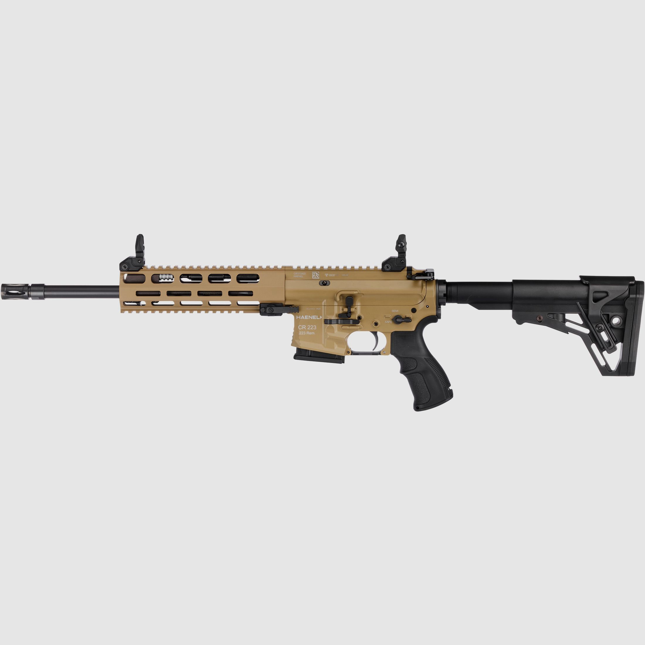 Haenel CR 223 M-LOK Handguard Barrel Length 318 mm | Direct Trigger (2,800-4,000 g) | Short Handguard | Sand Color | Not Sport Approved, Cal. .223 Rem., image 2 of 2