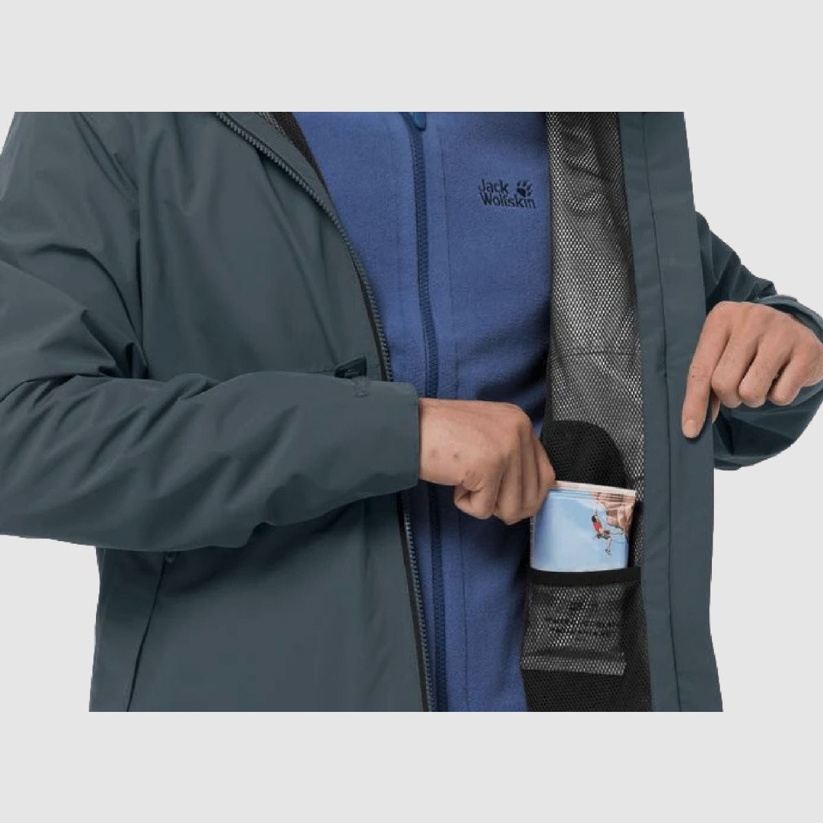 JACK WOLFSKIN Evandale Jacke M Storm Grey