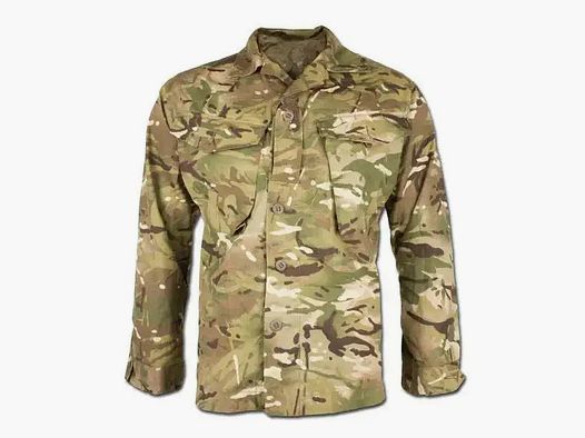 Chaqueta de campo tropical del ejército británico usada - camuflaje MTP / 160/88 hombre